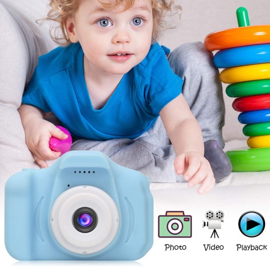 Kids Digital Video Camera Mini Rechargeable Children Camera Shockproof 8MP HD Toddler Cameras Child Camcorder  green