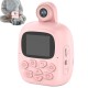 Kids Film Camera Thermal Printer Paper Photo Portable Pocket Video Recording Wireless Hd Instant Printing Pink