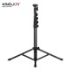 Kingjoy Photography Video Tripod Live Aluminum Alloy 1/4in Screw for Camera Smartphone Video Light black