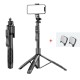 L16 1530mm Wireless Selfie Stick Tripod Foldable Monopod Black Double light