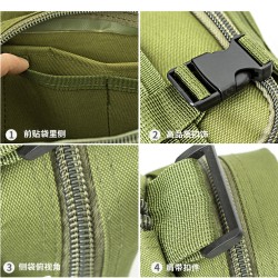 Large Capacity Sports Outdoor Leisure Pockets Photography SLR Camera Multi-function Shoulder Bag Waist Bag black_15 inches