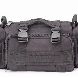 Large Capacity Sports Outdoor Leisure Pockets Photography SLR Camera Multi-function Shoulder Bag Waist Bag black_15 inches