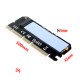 M.2 SSD Aluminum Alloy PCIE Adapter LED Housing Computer Expansion Card Interface Adapter M.2 NVMe SSD NGFF to PCIE 3.0X16 Riser Card black