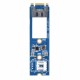 M2 to SATA M.2 NGFF SATA to 7Pin SATA Horizontal Adapter Card Expansion Card + 4Pin WinXP Win7 Win8 Power Cable blue