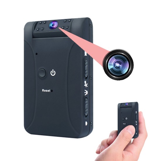 MD90 Mini DV Camara 1080P Infrared Night Vision Mini Camcorder with 180 Degree Rotation Motion Detection  black