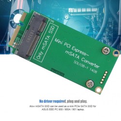 MSATA SSD to SATA Mini pcie-ssd Elevator Card Adapter Converter for Laptop ASUS green