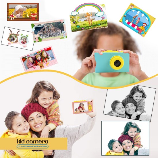 Mini Digital Photo Camera Educational Toy for Toddler Kids blue