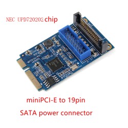 Mini PCI-E to 19-pin USB 3.0 Mini Expansion Card MINI PCIE to 20PIN/19Pin USB3.0 Adapter