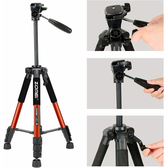 Mobile Phone Bracket Pro Aluminium Q111 Tripod for DSLR Camera Video Fill-in Light Bracket black