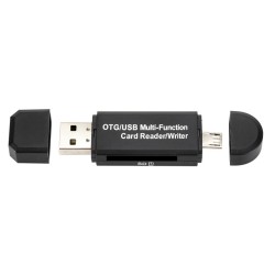 Multifunction OTG Memory Card Reader Micro SD/SD Card//USB USB Phone Card Reader TF High Speed 2.0 black