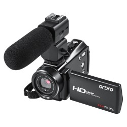 Ordro HDV- V7 PLUS  HD 1080P 16X ZOOM 3.0" LCD Digital Video Camera DV Camcorder Recorder V7 plus + microphone