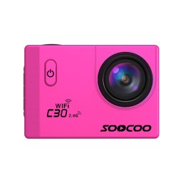 Original SOOCOO C30R Wifi 4K Sports Action Camera - Gyro 2.0 inch, LCD Screen, 30M Waterproof, Adjustable Angle, Pink