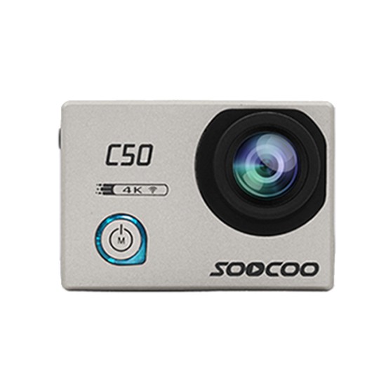 Original SOOCOO C50 Sports Action Camera - Wifi 4K, Gyro Adjustable Viewing Angles, NTK96660 30M Waterproof Sport DV, Silver