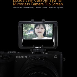 Plastic Selfie Flip for Sony A6500 / 6300 / A7M3 A7R3 Nikon Z6Z7 Mirrorless Camera Solution black