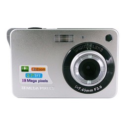 Portable 18 Megapixels Digital Video Camera 2.7'' TFT Display Digital Zoom Video Camera - Silver