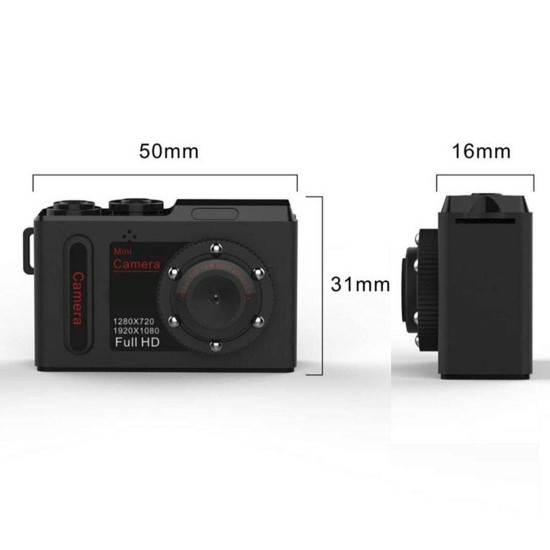 Portable Digital Camera 1080P Dry Battery HD Small Camcorder Sports DV Camera black