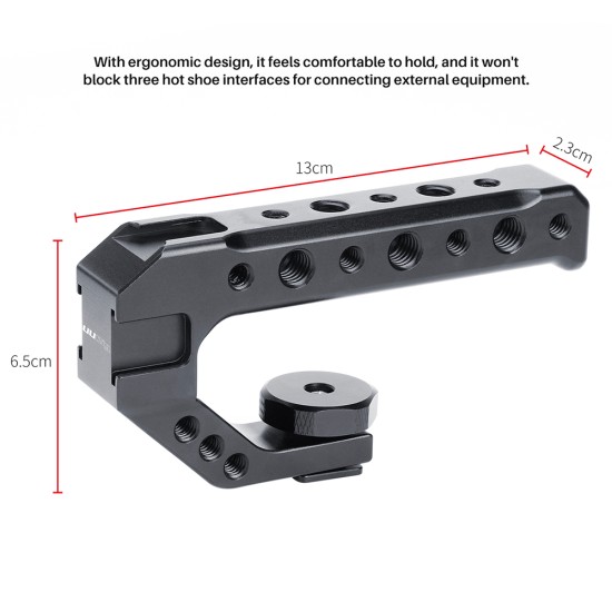 R005 DSLR Camera Hot Shoe Mount up Handle Rig for Sony A1000 A2000 Panasonnic GH5 GH5S Series black