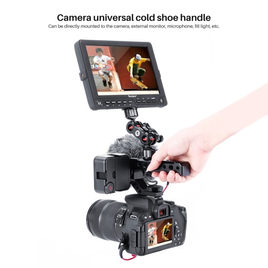 R005 DSLR Camera Hot Shoe Mount up Handle Rig for Sony A1000 A2000 Panasonnic GH5 GH5S Series black