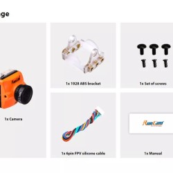 Runcam Micro Swift 3 V2 4:3 600TVL CCD Mini FPV Camera Joystick/ UART Control Switchable OSD Configuration