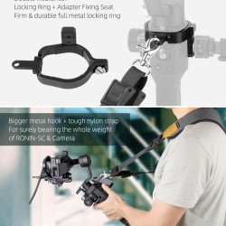 Shoulder Strap Lanyard Hand-Release Belt Stabilizer for DJI RONIN-SC Accessories Gimbal Camera Stabilizer Protector black