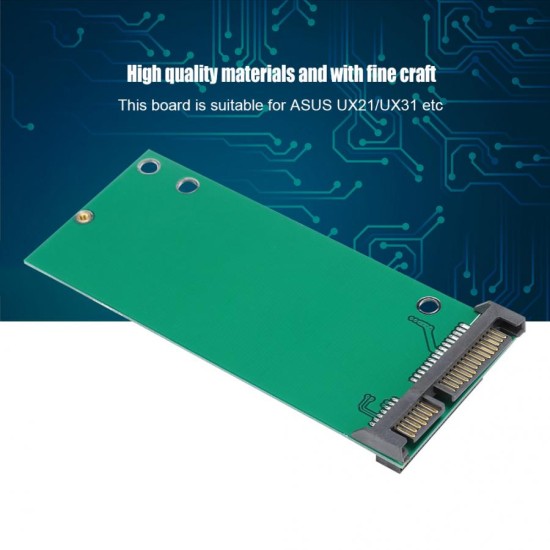 Solid State Drive Riser Card SSD to SATA 3 Computer Cable Adapters for ASUS UX21 / UX31 green