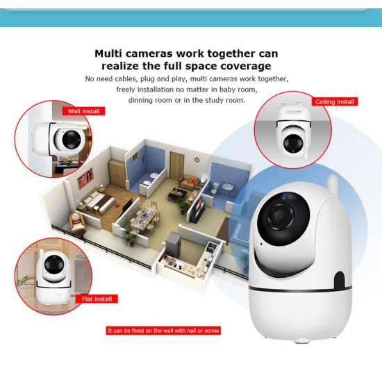 TUTK-Q2 Wireless WiFi Camera Mobile Phone Cloud Remote Monitoring Hd Household Video Recorder European regulations