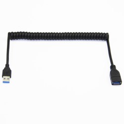 USB 3.0 Flexible Extension Cable Male to Female 9+1 Copper Core for USB Interface Device Cable black