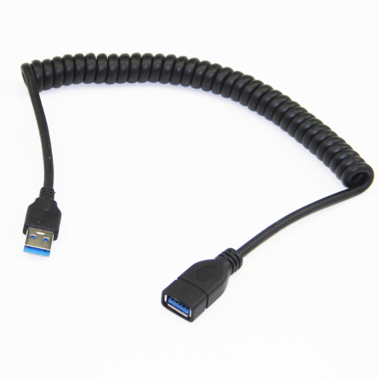 USB 3.0 Flexible Extension Cable Male to Female 9+1 Copper Core for USB Interface Device Cable black