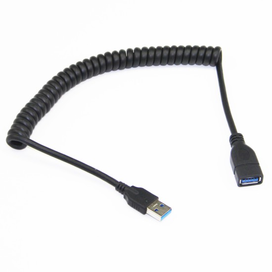 USB 3.0 Flexible Extension Cable Male to Female 9+1 Copper Core for USB Interface Device Cable black