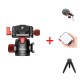 Ulanzi U-70 Tripod Ball Head Hot Shoe Double Panoramic Head Mini Cold Shoe Spherical Bracket black