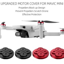 Upgraded Motor Covers Scratch-proof Propellers Block-up Protective Aluminum Alloy Motor Cover for Mavic Mini Drone black