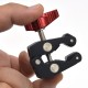 VELEDGE Multi-function Ball Head Clamp Ball Mount Clamp Magic Arm Super Clamp w/ 1/4"-20 Thread for GPS Phone Monitor Video Light red