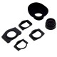 Viewfinder 1.08-1.62X Zoom Magnifier Eyepiece Adjustable Eyecup Magnifying For Canon Nikon Olympus Pentax Sony Fujifilm Samsung Minolta black