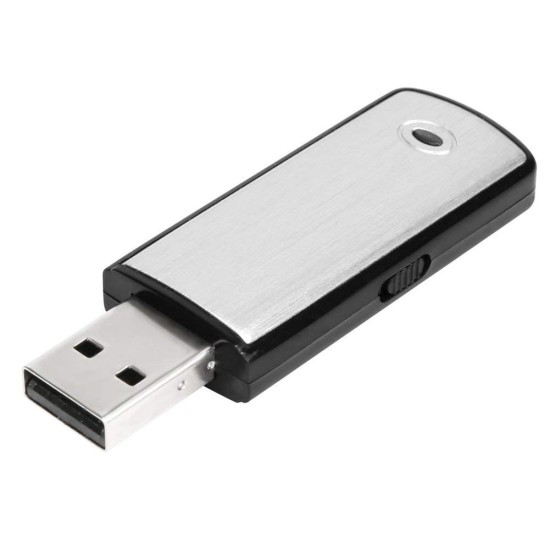 Voice Recorder USB Flash Drive 128Kbps Digital Voice Recording 8GB for Windows Mac Android OTG Mini Recorder black