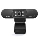 Webcam 1080P HDWeb Camera with Built-in HD Microphone  USB Plug in Web Cam Widescreen Video black