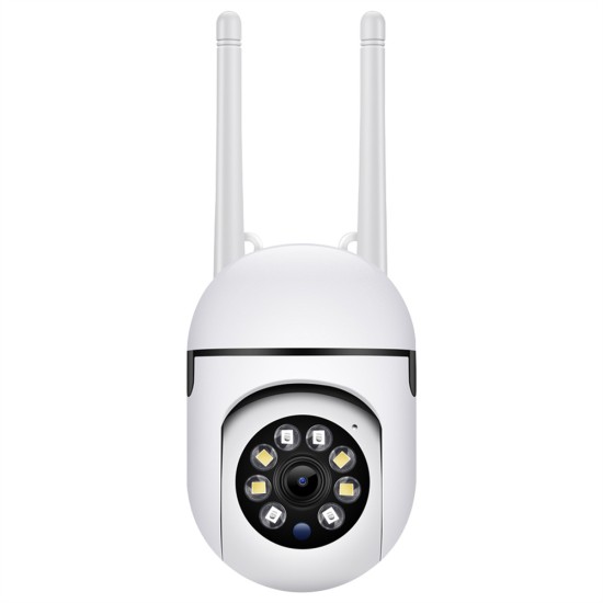 Wireless Wifi IP Camera Smart Home Mini Network Camcorder HD 1080P 360-degree Rotating Led Infrared Camera White