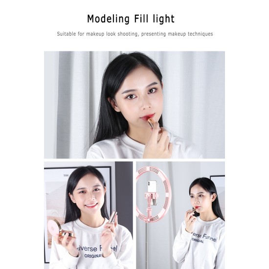 Y2 Selfie Fill Light Desktop LED Ring Light for Tripod Stand USB Plug for YouTube Tik Tok Live Photo Studio black