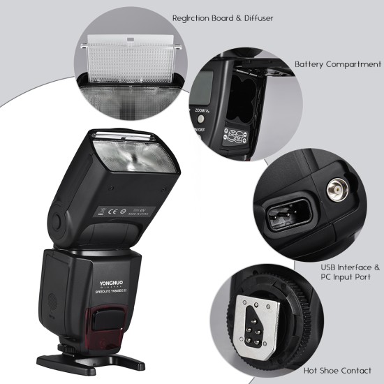 YONGNUO YN565EX III Flash Speedlite Wireless TTL Slave Flash Speedlite High Speed Recycling System Canon interface