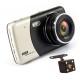 Car DVR Dash Camera Car Traffic Recorder HD Night Vision 1080P Dual Lens Reversing Image Integrative Camera  Silver + black