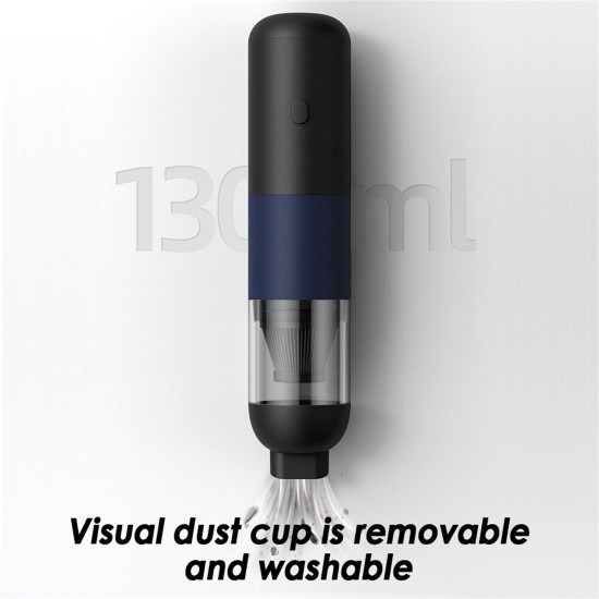 20000pa Powerful Car Vacuum Cleaner Visual Cup Portable Handheld Powerful Suction Vacuum Cleaner White Orange