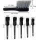 7pcs Wheel Tire Brush Car Detailing Kit Soft Wheel Brushcar Wash Kit black