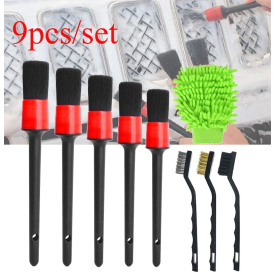 Car Detailing Brush Set Car Wash Tools Auto Detail Brush Kit for Car Motorcycle Cleaning