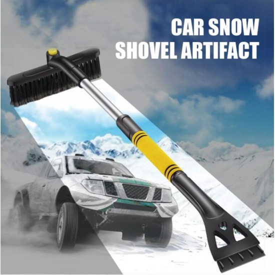 Car Retractable Snow Shovel  windshield scraper retractable snow thrower with foam handle  for car SUV truck Windows blue