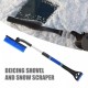 Car Retractable Snow Shovel  windshield scraper retractable snow thrower with foam handle  for car SUV truck Windows blue