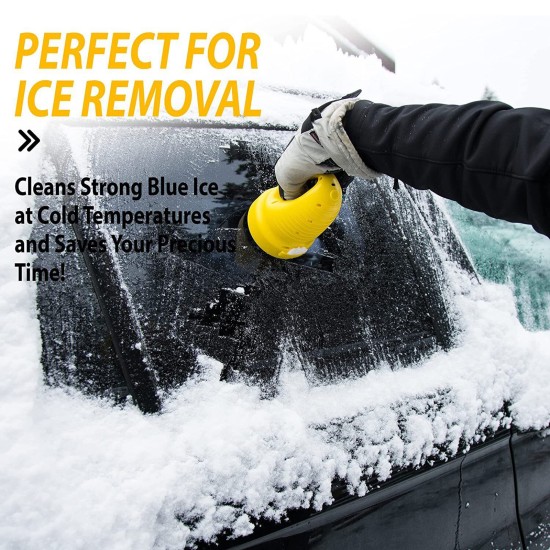 Usb Rechargeable Electric Snow Scraper Windshield Window Ice Removal Shovel Cleaning Tool Yellow