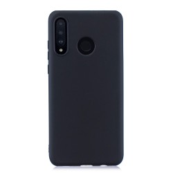 For HUAWEI P30 LITE/NOVA 4E Lovely Candy Color Matte TPU Anti-scratch Non-slip Protective Cover Back Case black