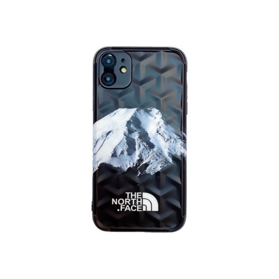 For Iphone 11 Mobile Phone Cover Tpu Y-shaped 3d Stereo Soft Protective Case White snowy mountains in the north