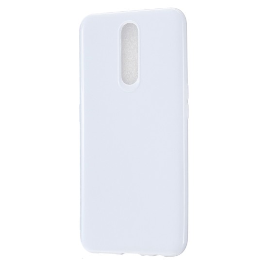 For OPPO F11/F11 Pro Cellphone Cover Glossy TPU Simple Profile Bumper Protective Mobile Phone Case Milk white