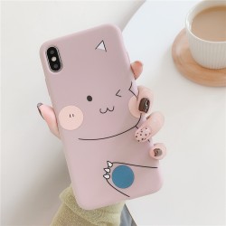 For OPPO F9/F11/A3/A5/A3S/A59/A57/A7X/A83/A9/K1/K3/Realme X Soft TPU Cellphone Case Shell Cartoon Back Cover pink