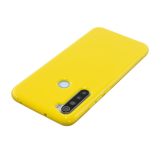 For Redmi Note 8/8 Pro Cellphone Cover 2.0mm Thickened TPU Case Camera Protector Anti-Scratch Soft Phone Shell Yellow